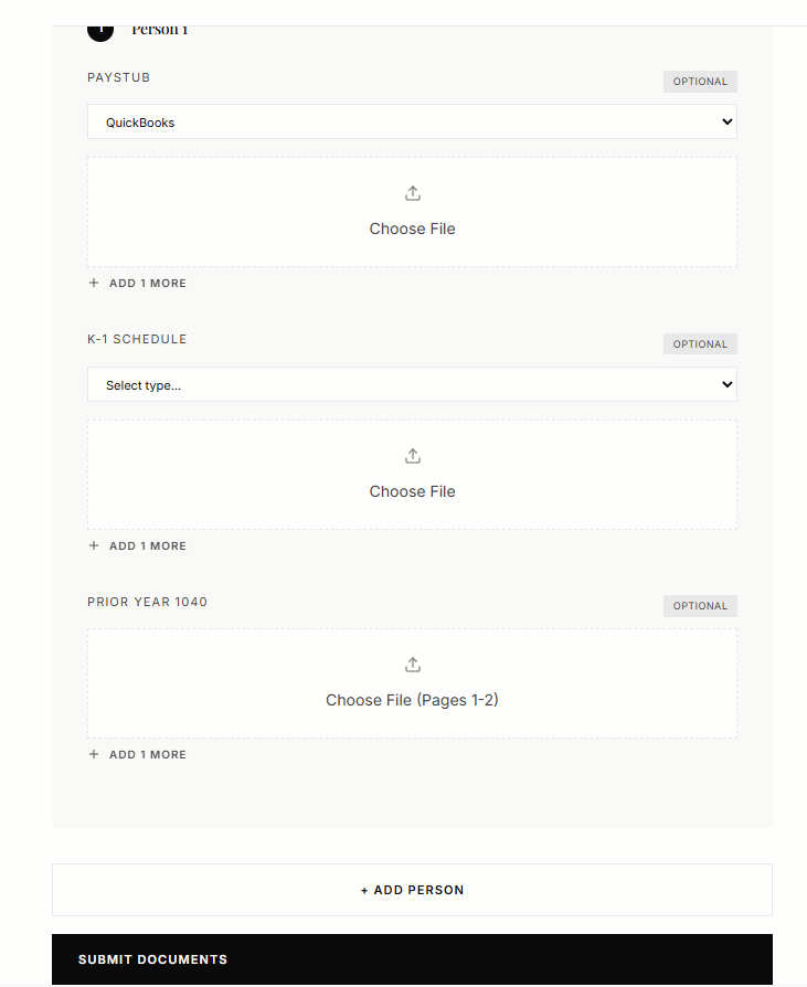 Upload your documents